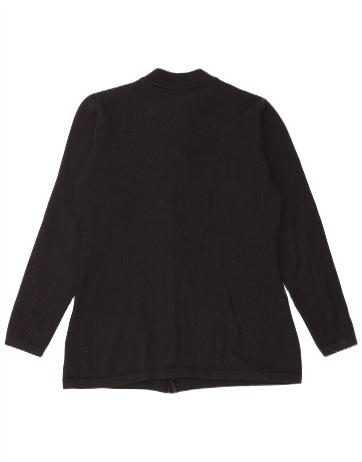 SISLEY Dame Cardigan Sweater UK 12 Medium Sort Uld