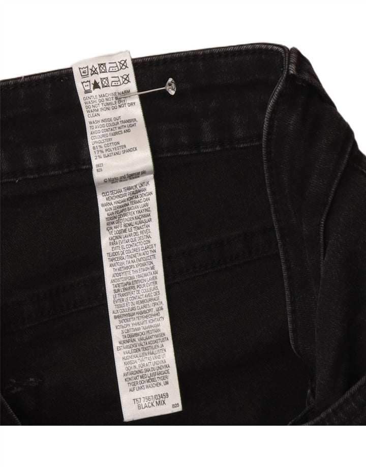 Marks & Spencer Dame Flared Jeans UK 10 Small W26 L30 Grå Bomuld