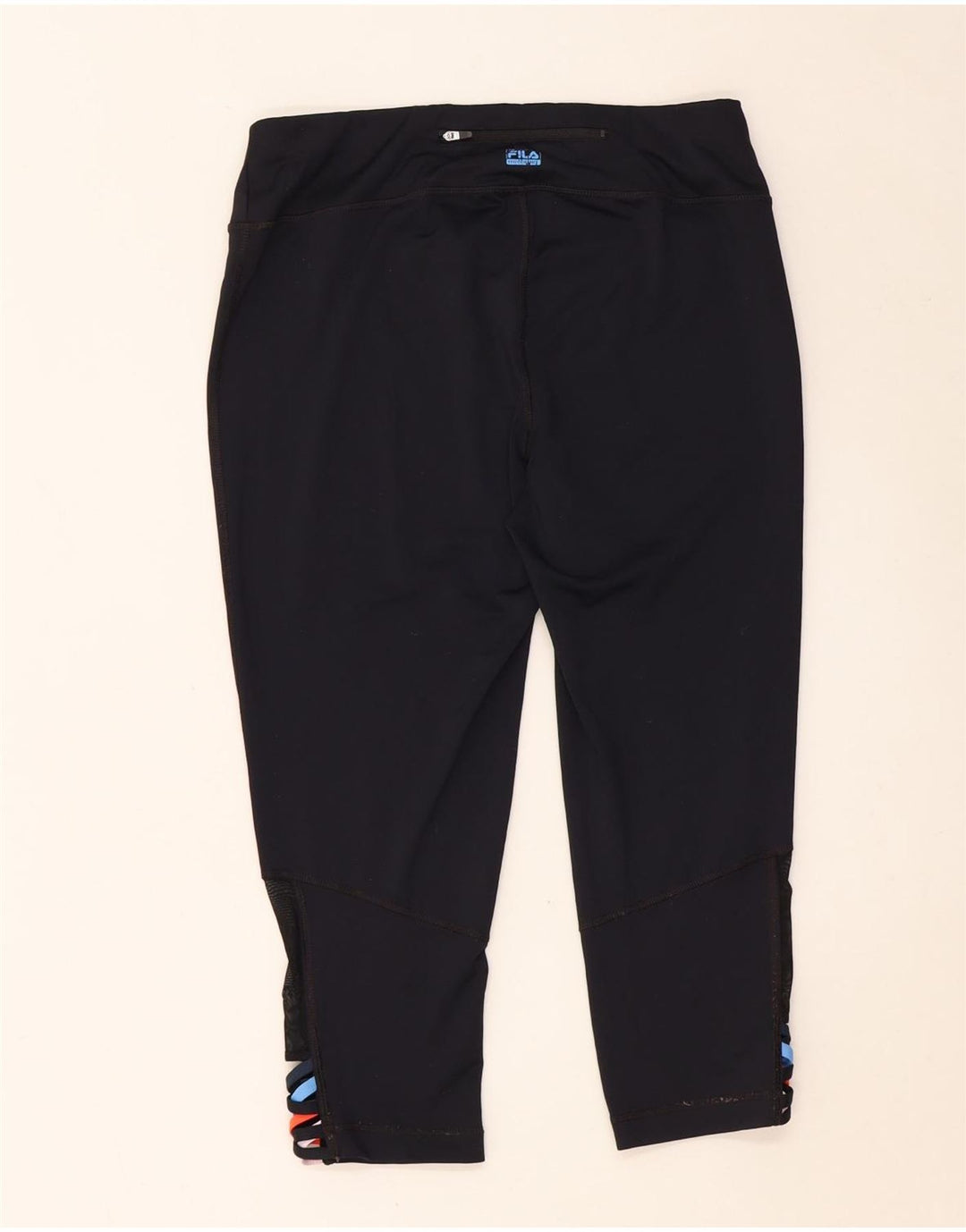 FILA Capri Leggings til kvinder UK 14 Large Navy Blue Colourblock Polyester