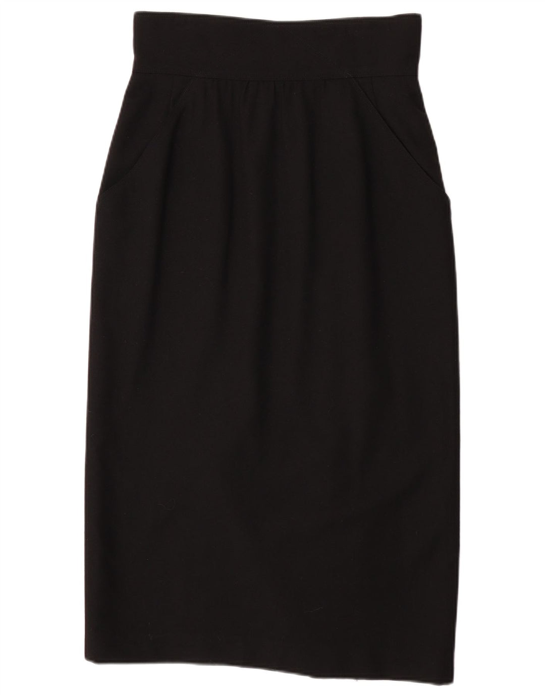 Fendi Dame Højtalje Midi Nederdel IT 44 Medium W28 Sort Uld