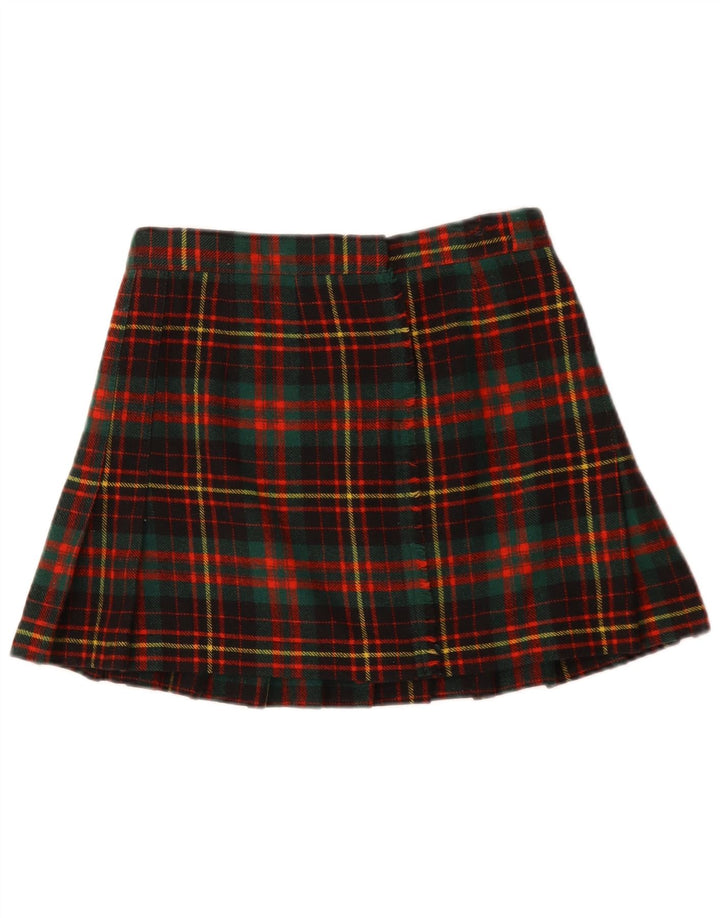 Vintage Kvinder Wrap Plisseret Nederdel IT 42 Medium W28 Flerfarvet Plaid