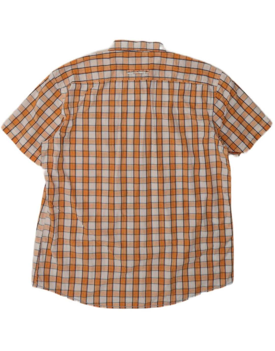 CAMEL ACTIVE Mens Regular Fit Short Sleeve Shirt XL Orange Check Cotton