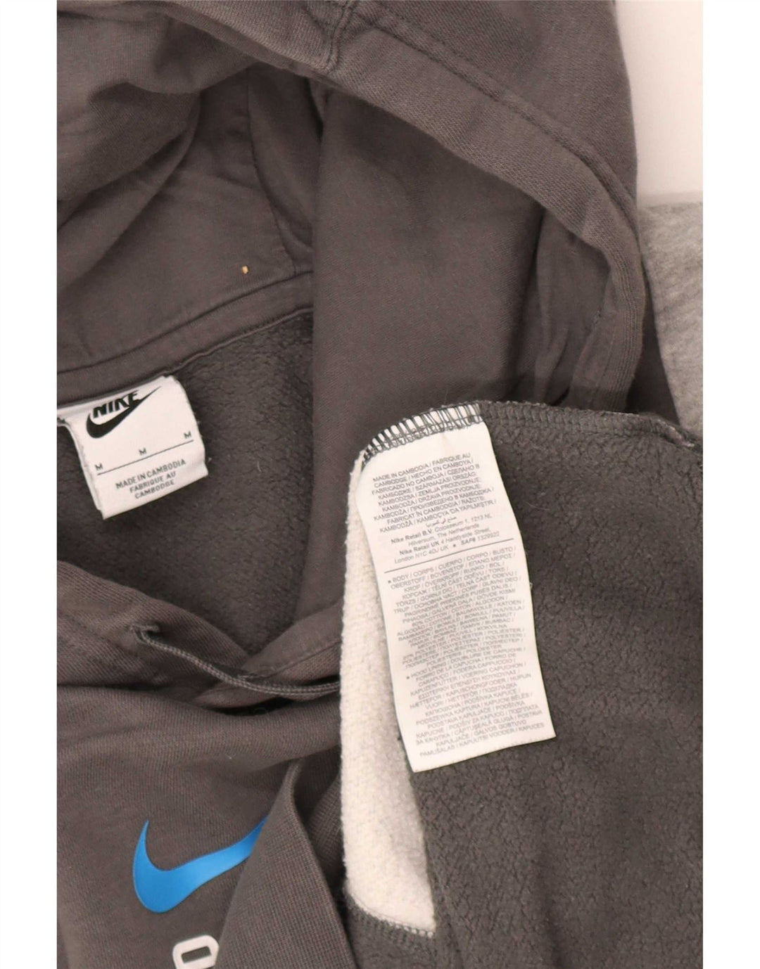 Nike Herre hættetrøje Jumper Medium Grey Colourblock Bomuld