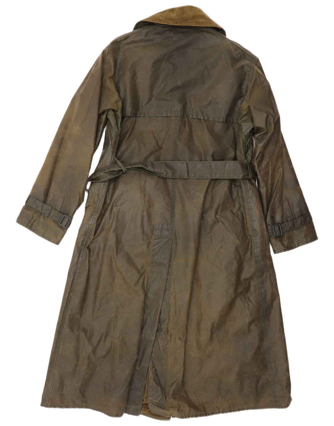 BARBOUR Vokset Trench Coat i bomuld til kvinder EU 34 XS Khaki Cotton Classic