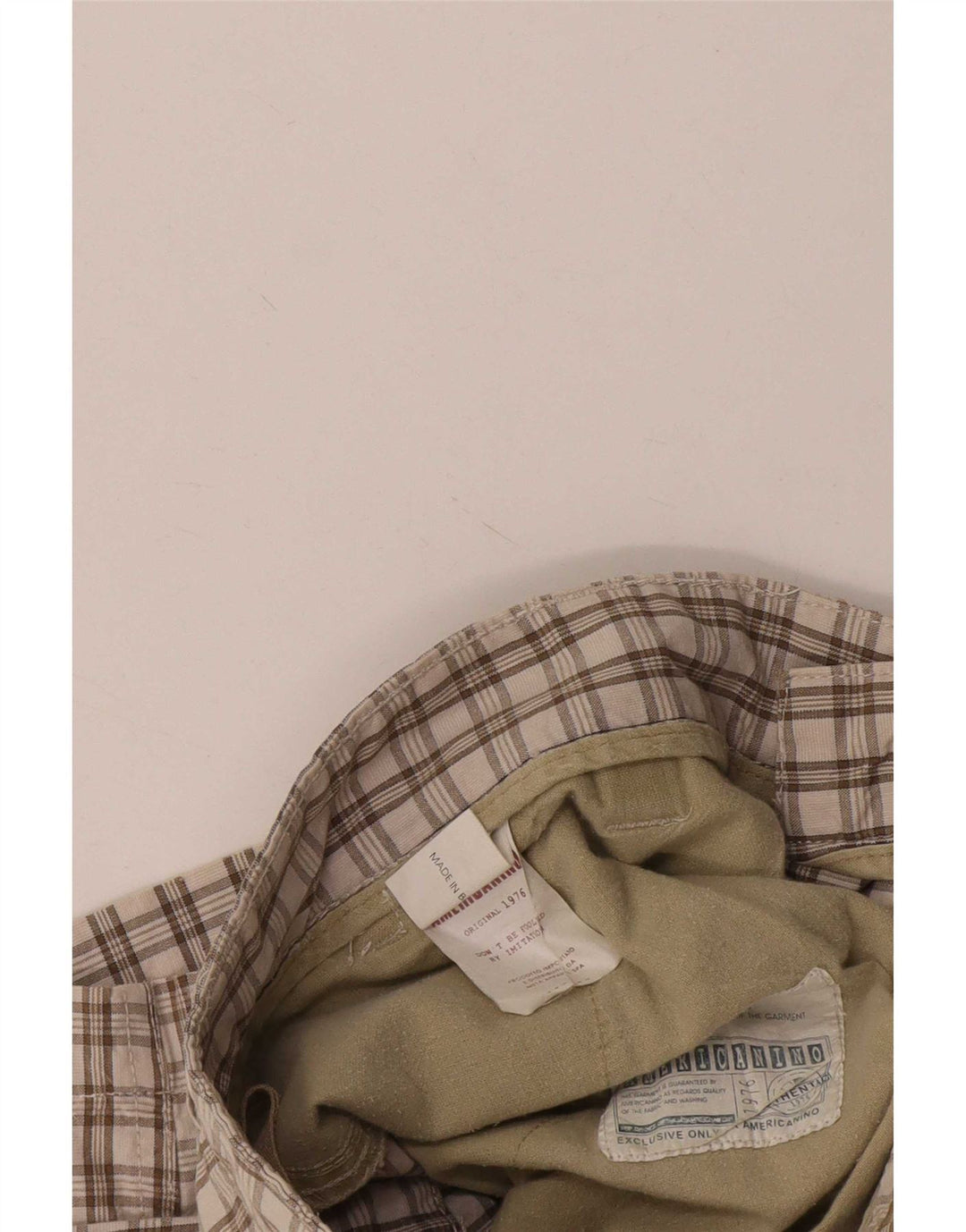 Americanino Herre Cargo Shorts W34 Large Beige Check