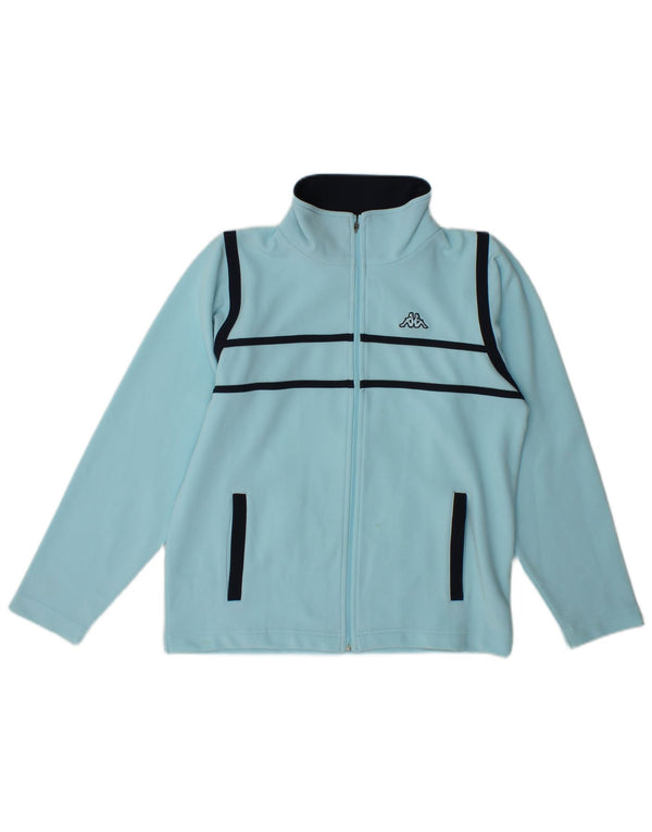 Kappa træningsdragt topjakke til kvinder UK 14 Medium Blue Colourblock Polyester
