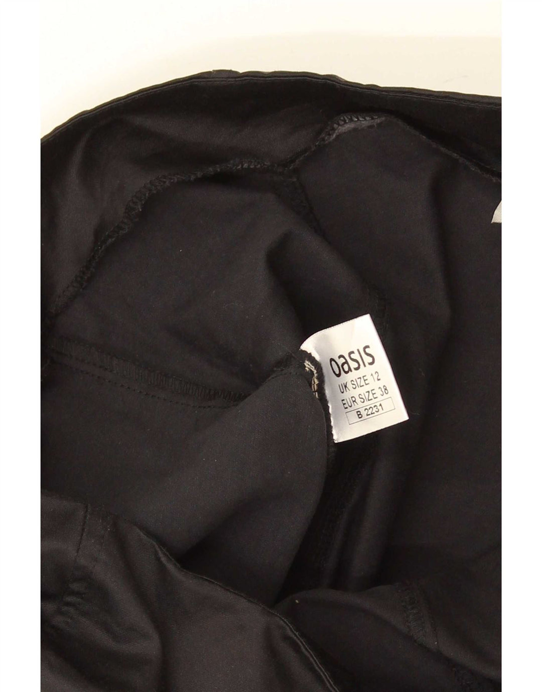 Oasis Womens Crop stropløs top UK 12 medium sort bomuld