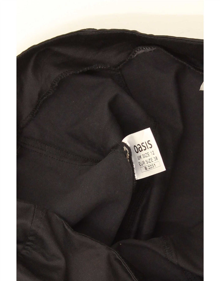 Oasis Womens Crop stropløs top UK 12 medium sort bomuld