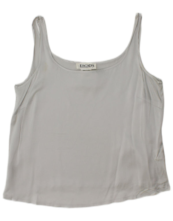 Escada Damevest Top IT 42 Medium Grå Silke