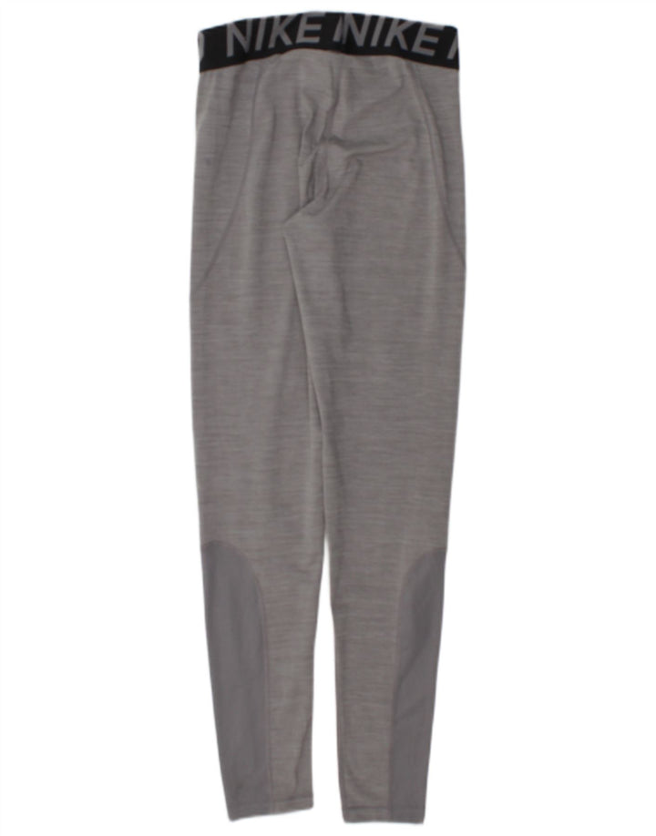 Nike Dame Dri Fit Grafiske Leggings UK 12 Medium Grey Colourblock