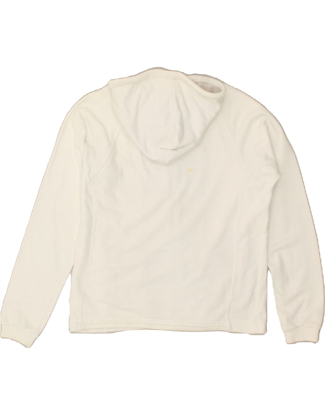 CHAMPION Womens Zip Hoodie Sweater UK 14 Medium White Cotton | Vintage Champion | Thrift | Second-Hand Champion | Used Clothing | Messina Hembry 