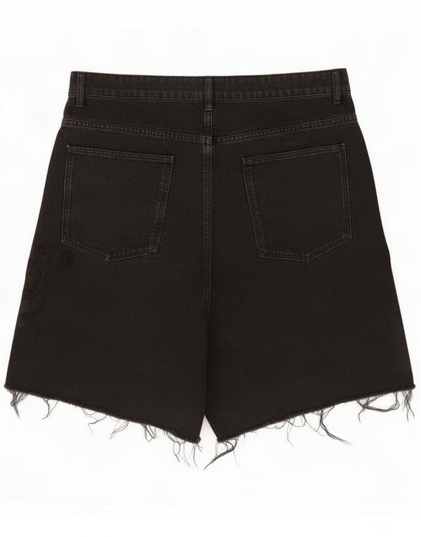 Bershka Womens Chicago Bulls High Waist denimshorts EU 40 Medium W30 Black