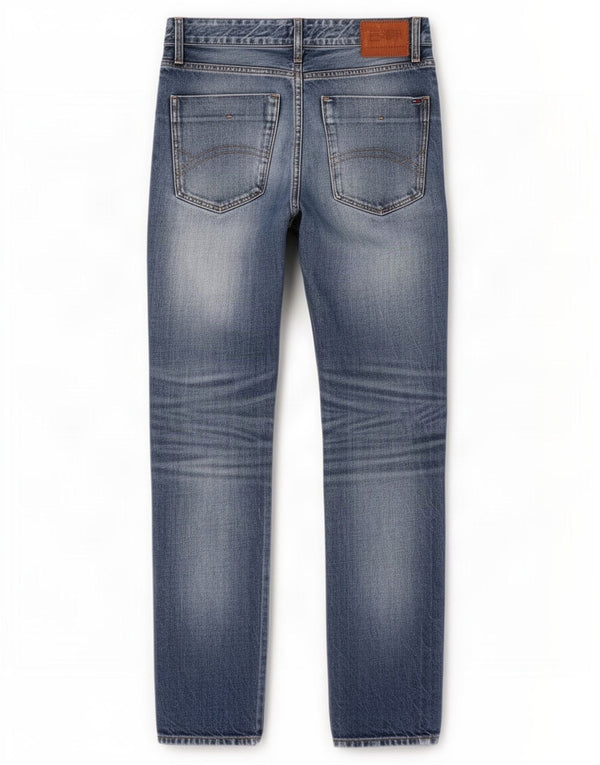 Tommy Hilfiger Straight Jeans til mænd W31 L32 Blå Bomuld
