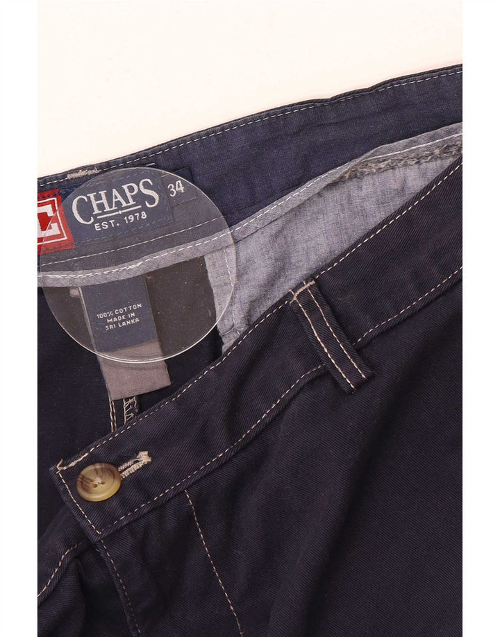 Chaps Herre Chino Shorts Large W34 Marineblå Bomuld