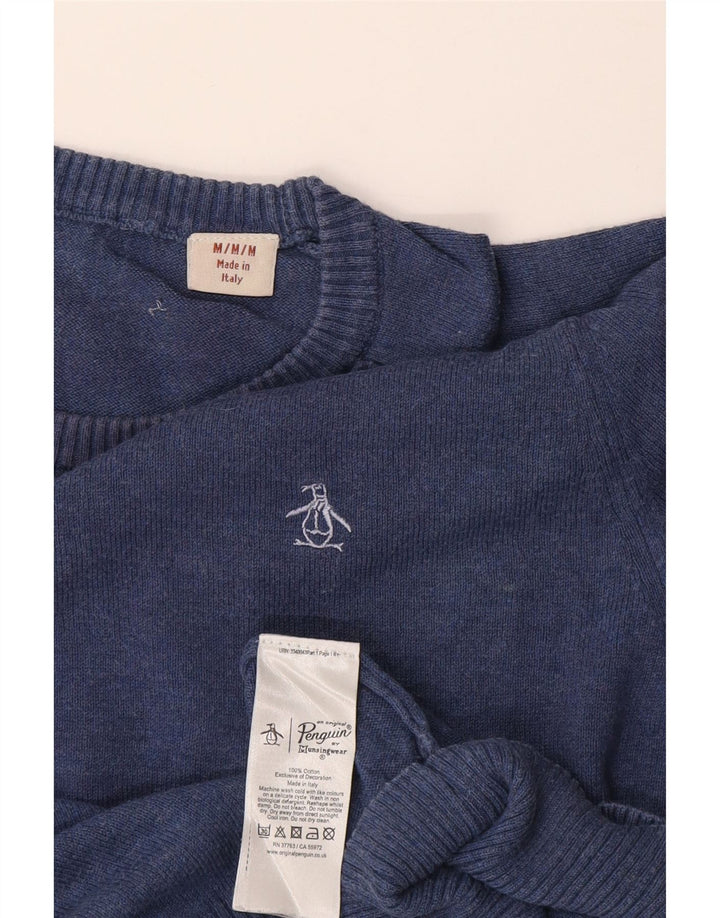 Penguin Herre Crew Neck Jumper Sweater Medium Blue Bomuld