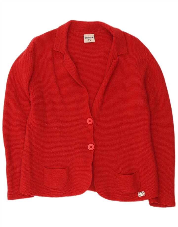 Dolomite Dame Cardigan Sweater UK 16 Large Red Wool