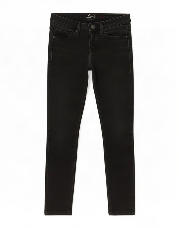 Levi's Womens Crop Skinny Jeans W24 L24 Sort bomuld