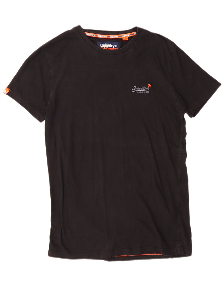 Superdry T-shirt top til mænd, lille sort bomuld
