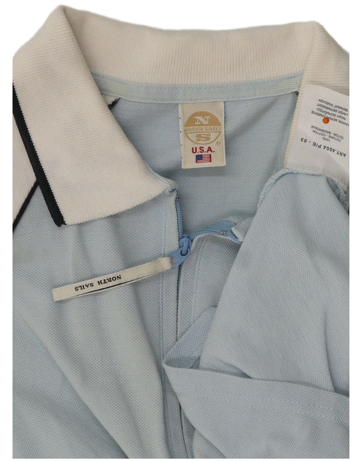 NORTH SAILS Dame poloshirt med lynlås DK 12 Medium Blue Colourblock