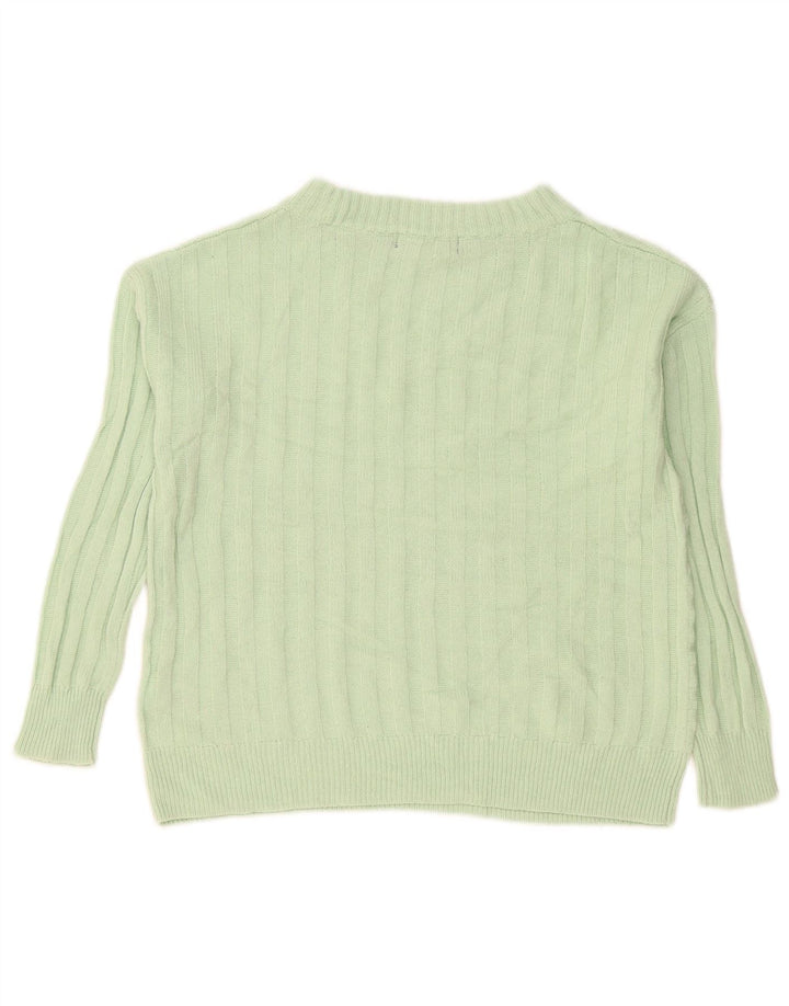 Marks & Spencer Dame Oversized Boat Neck Jumper Sweater UK 10 Small Green