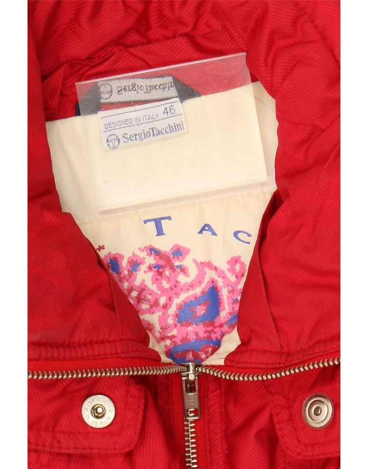 SERGIO TACCHINI Womens Windbreaker Jacket IT 46 Large Red Polyamide Vintage Sergio Tacchini and Second-Hand Sergio Tacchini from Messina Hembry 