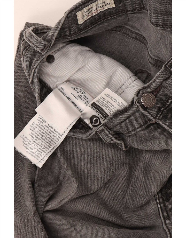 Levi's Slim Jeans til mænd W34 L32 Grå bomuld