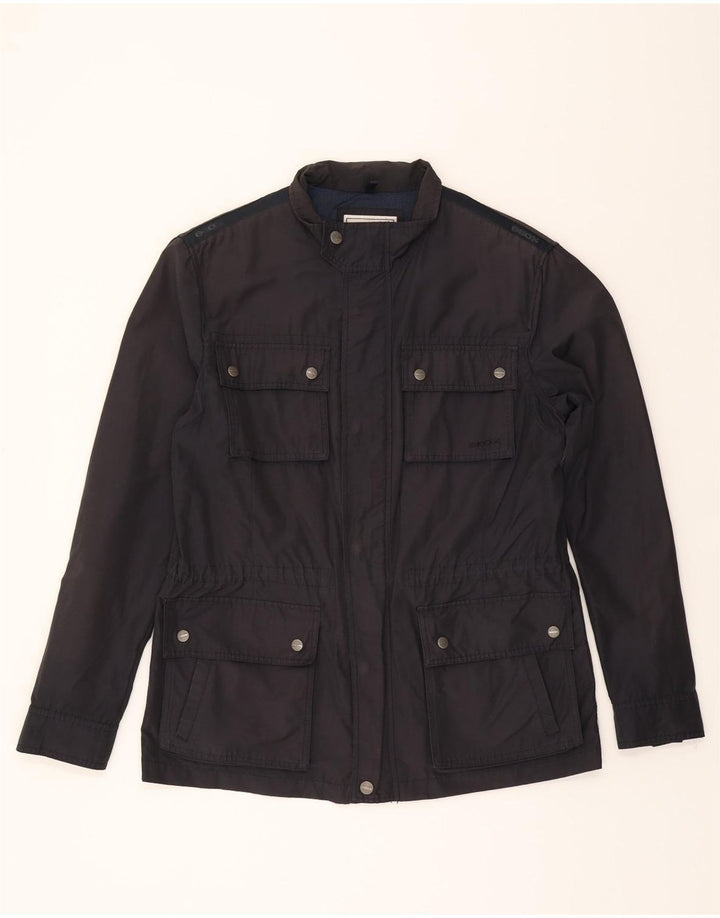 GEOX Herre Utility Jacket UK 42 XL Navy Blue Cotton