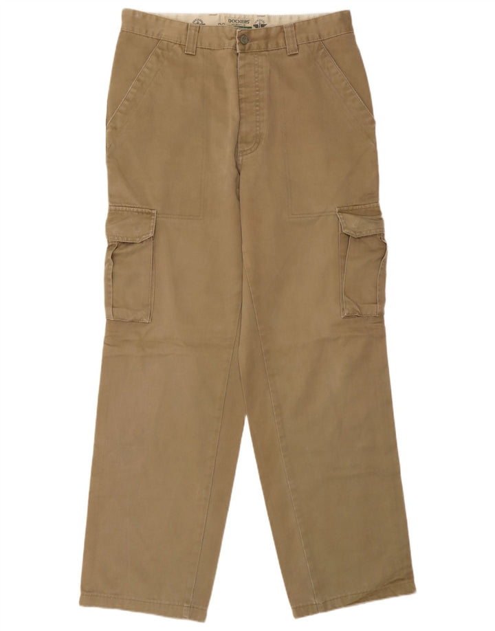 Dockers Herre Khakis Straight Cargo Bukser W34 L32 Khaki