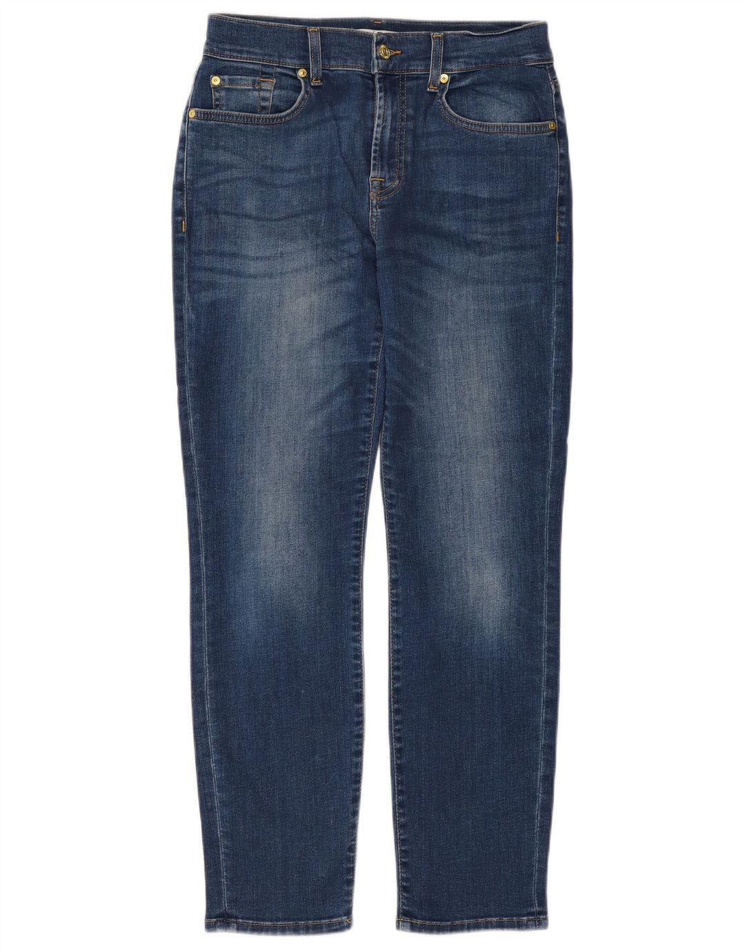 7 TIL ALLE MENNESKER Dame Slim Jeans W26 L28 Blå Bomuld
