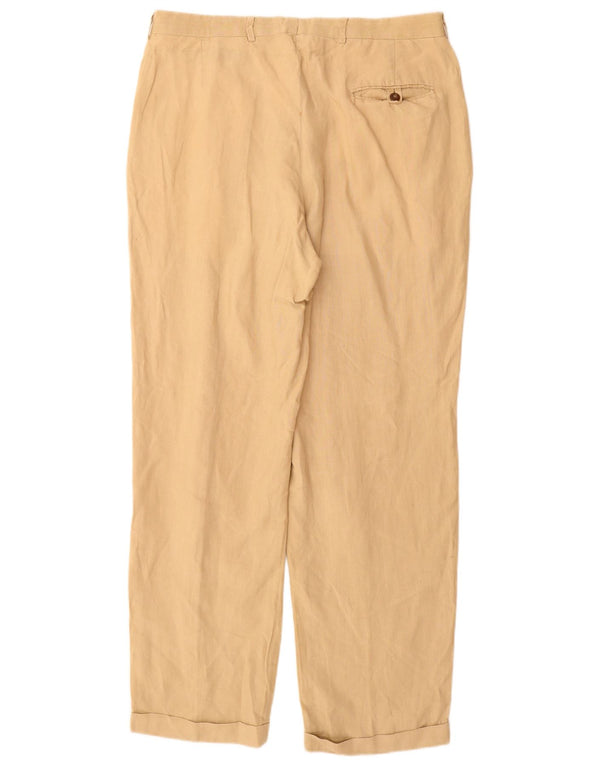 Massimo Dutti Herre Pegged Chino Bukser EU 44 Large W34 L32 Beige Linen