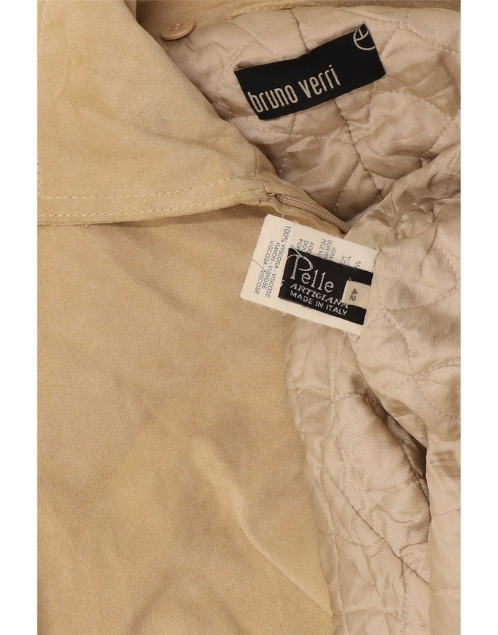 Bruno Verri Dame Ruskindsjakke IT 42 Medium Beige Læder
