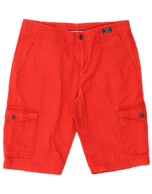 Tommy Hilfiger Herre Cargo Shorts W31 Medium Rød Bomuld