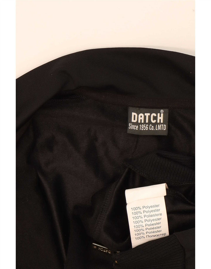 Datch Herre Grafisk Træningsdragt Top Jakke Stor Sort Polyester