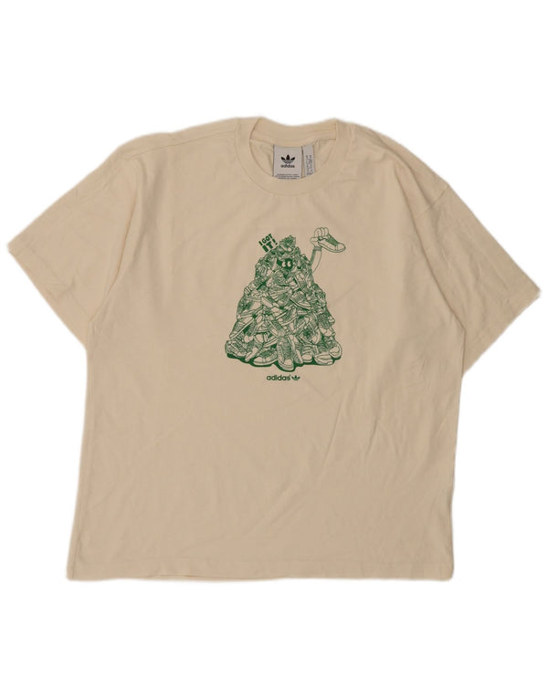 Adidas Grafisk T-shirt top til mænd, medium hvid