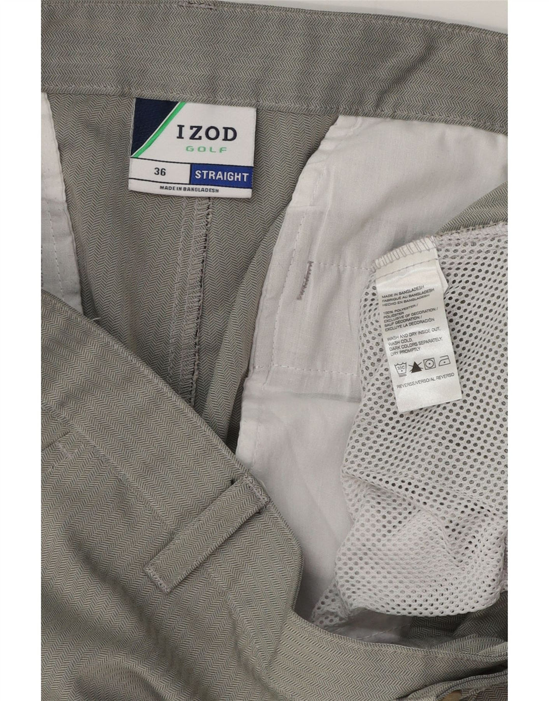 IZOD Golf Cargo Shorts til mænd W36 Large Grå sildebenspolyester