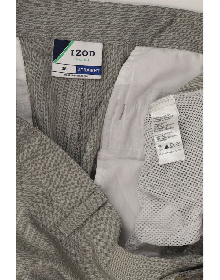 IZOD Golf Cargo Shorts til mænd W36 Large Grå sildebenspolyester