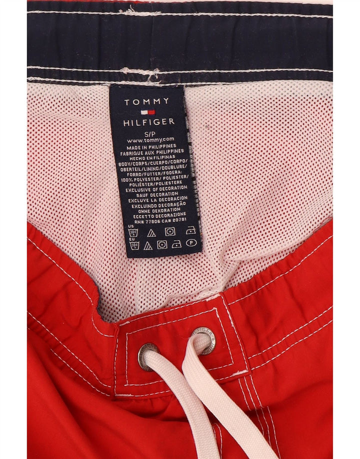 Tommy Hilfiger Badeshorts til mænd Small Red Colourblock Polyester