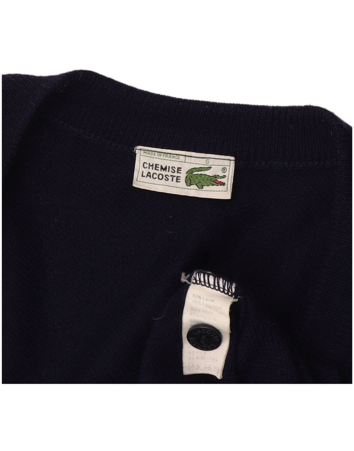 Lacoste Herre cardigantrøje str. 6 XL Marineblå Uld