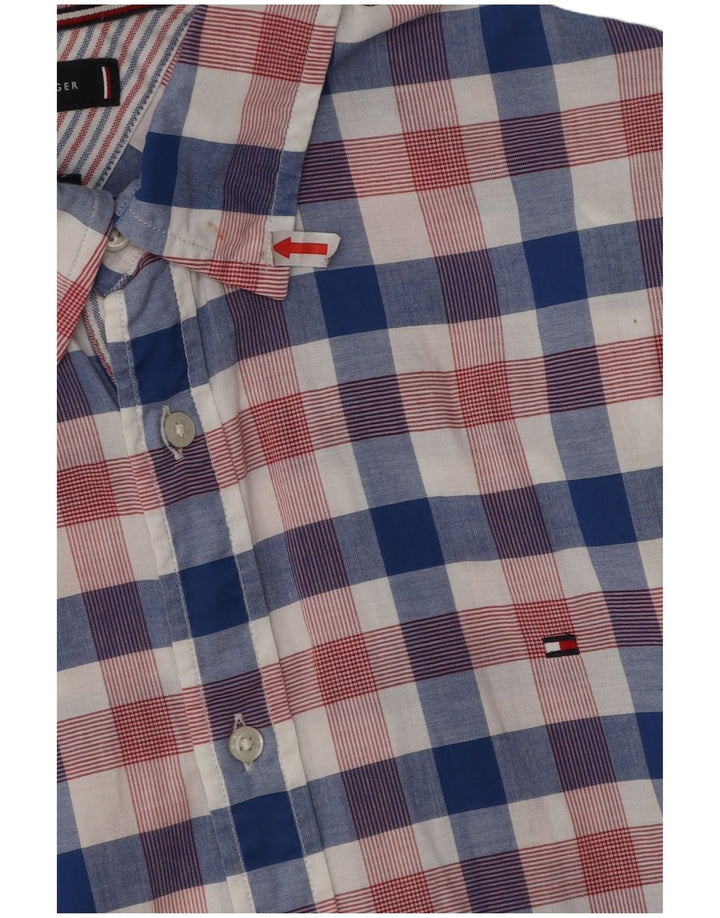 Tommy Hilfiger Herre Slim Fit skjorte Stor flerfarvet ternet bomuld