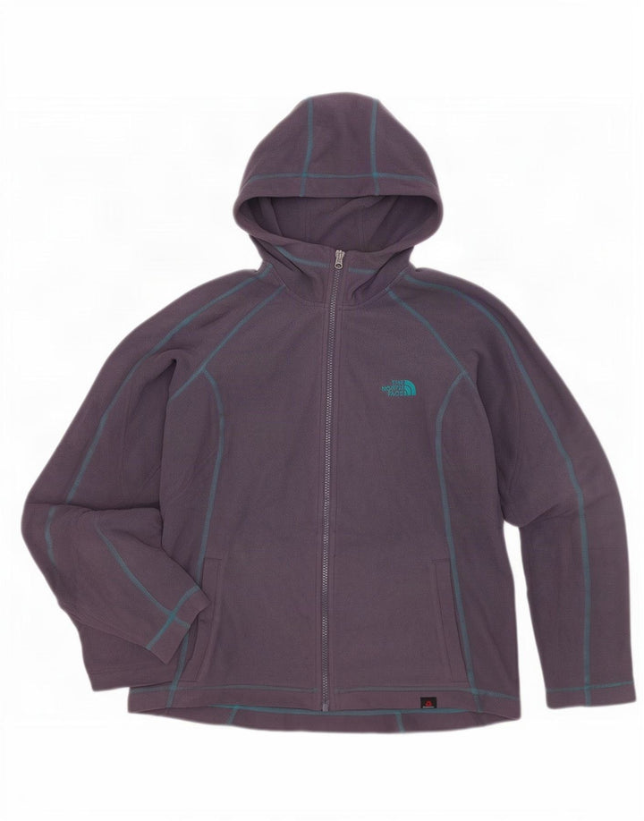 The North Face Fleecejakke med hætte til kvinder UK 14 Medium Lilla Polyester