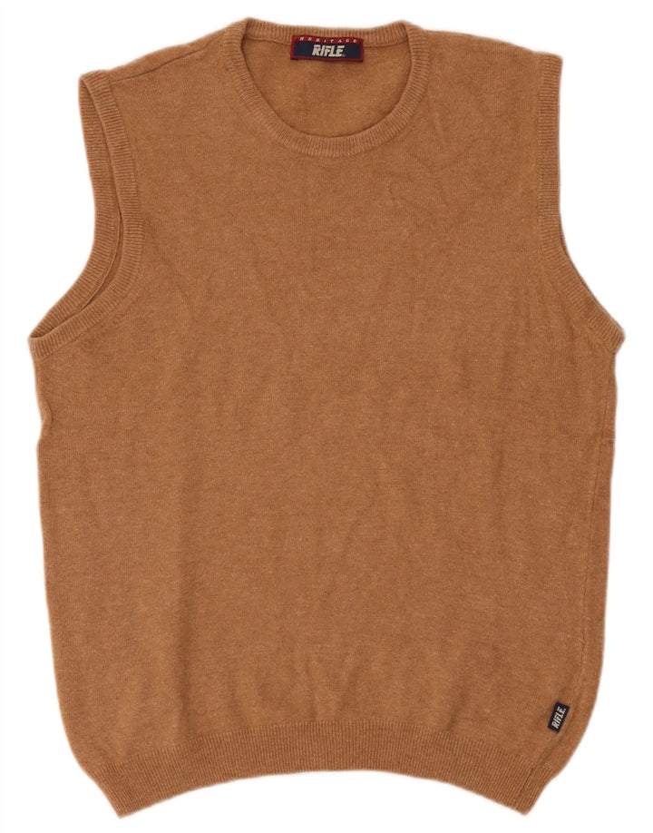 Rifle Dame Heritage Vest Tank Top UK 12 Medium Brun Uld