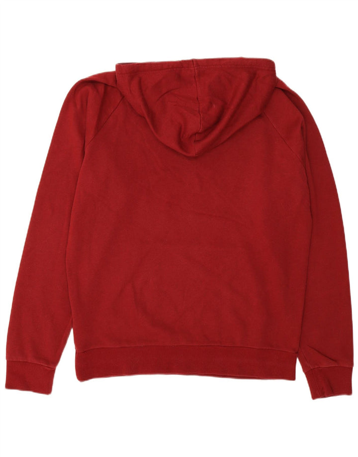 UNDER ARMOUR Mens Hoodie Jumper Medium Burgundy Cotton