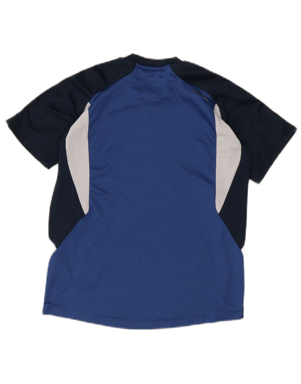 Adidas Boys T-Shirt Top 11-12 år Blå Colourblock Polyester