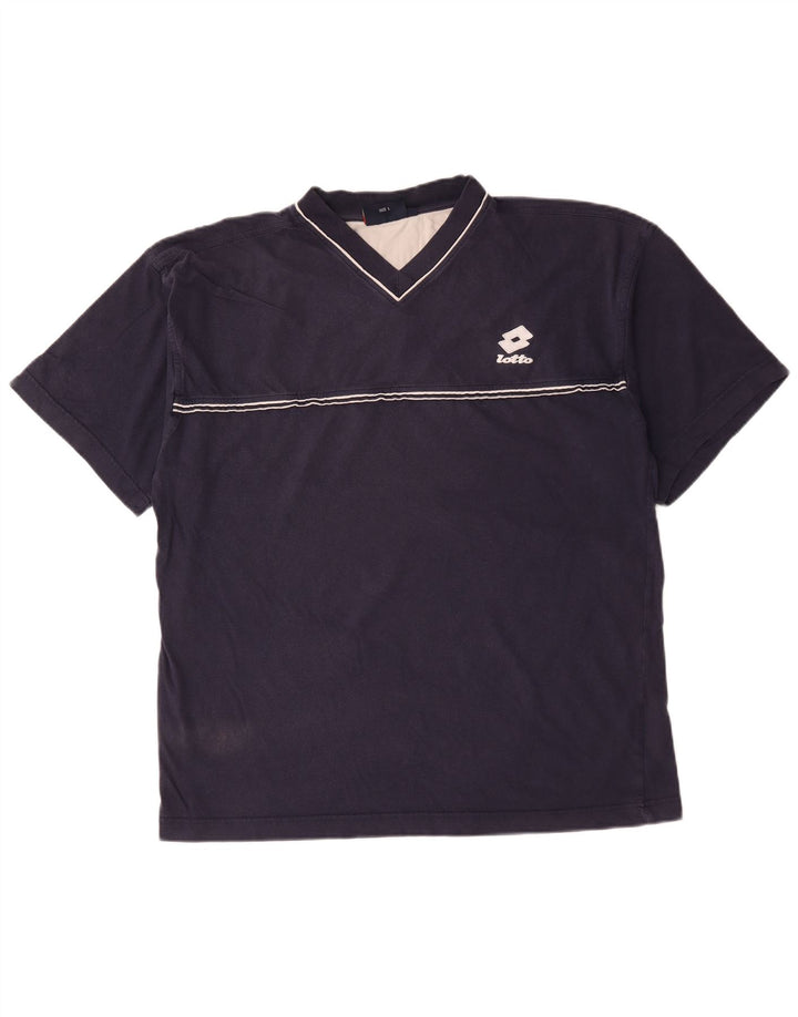 Lotto Herre T-Shirt Top Stor Marineblå Bomuld
