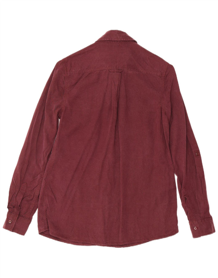 Marks & Spencer Dameskjorte UK 8 Small Burgundy Lyocell