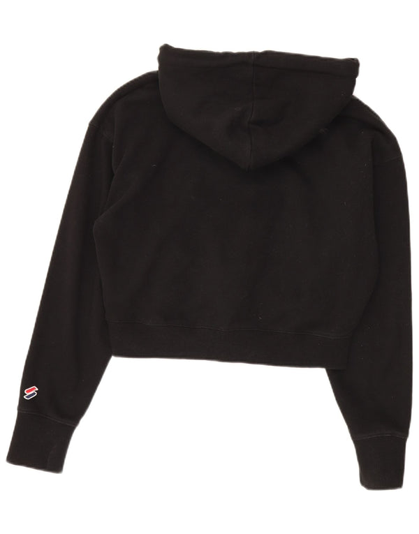 Superdry Womens Oversized grafisk hættetrøjetrøje UK 12 Medium Black