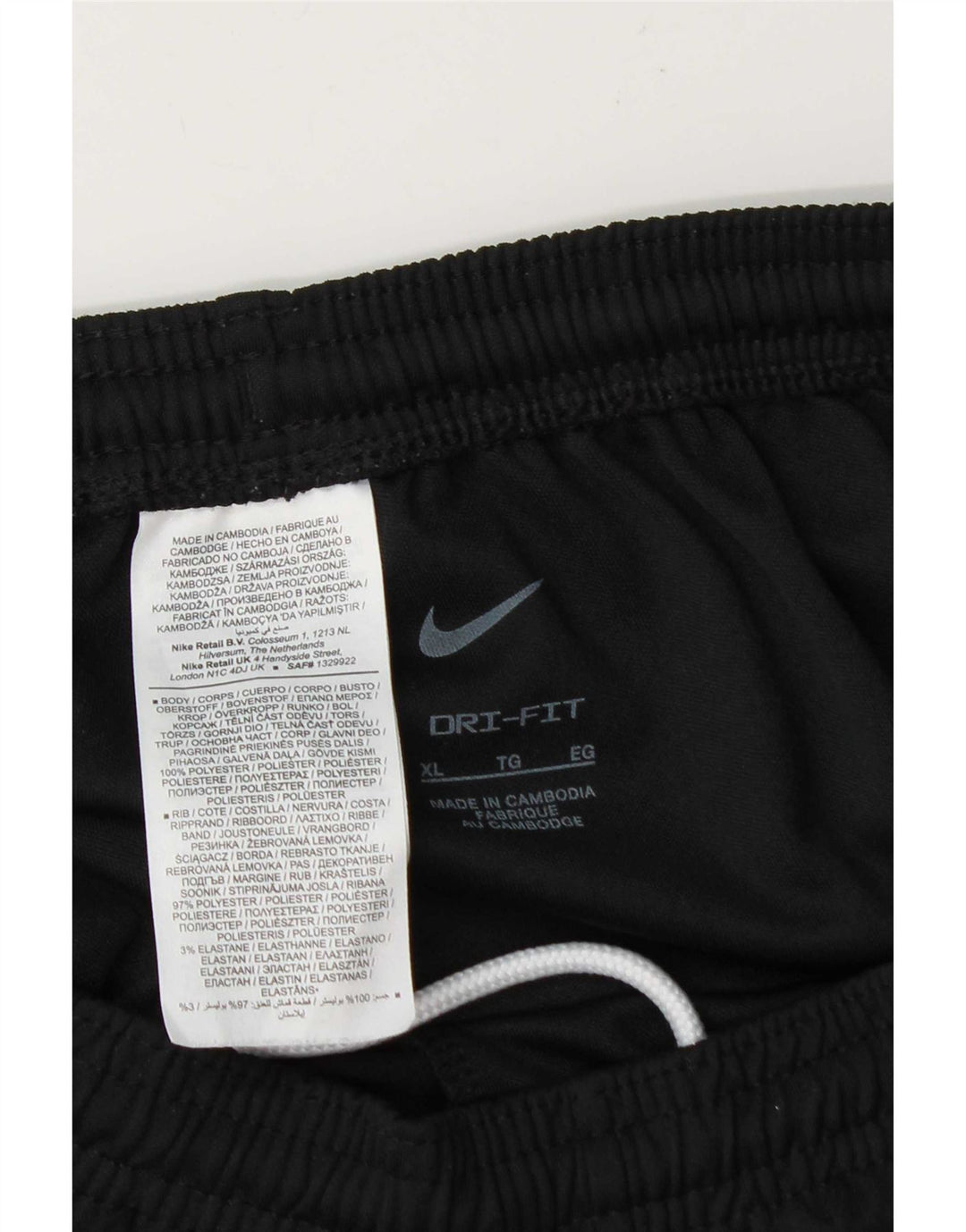 Nike herre Dri Fit træningsdragt bukser XL sort polyester