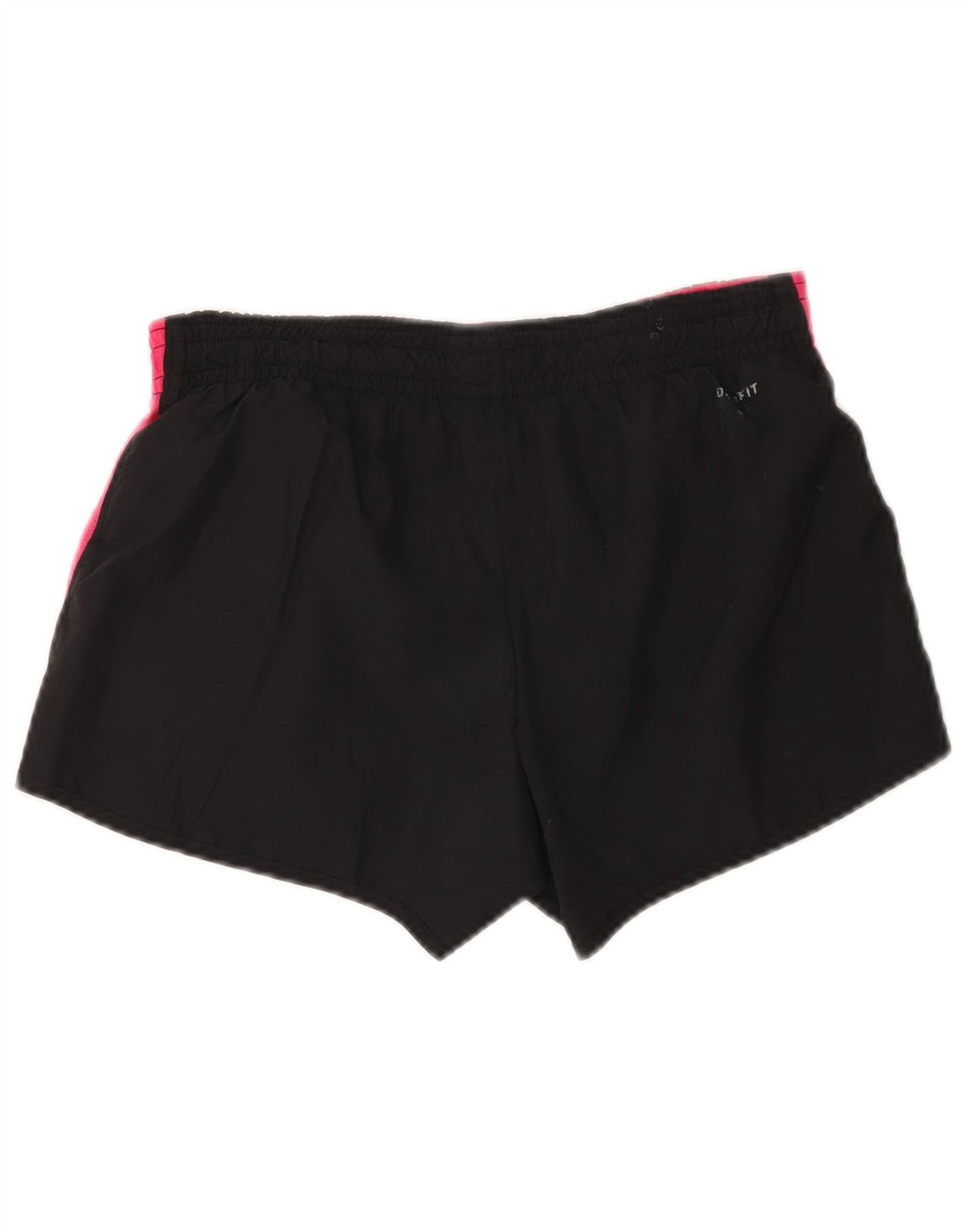 Nike Dame Dri Fit Sports Shorts UK 10 Small Black Colourblock Polyester