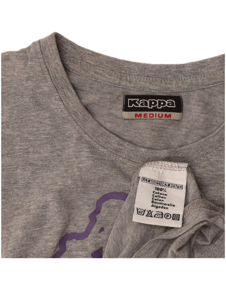 Kappa Kvinders Grafisk Vest Top UK 14 Medium Grå Bomuld