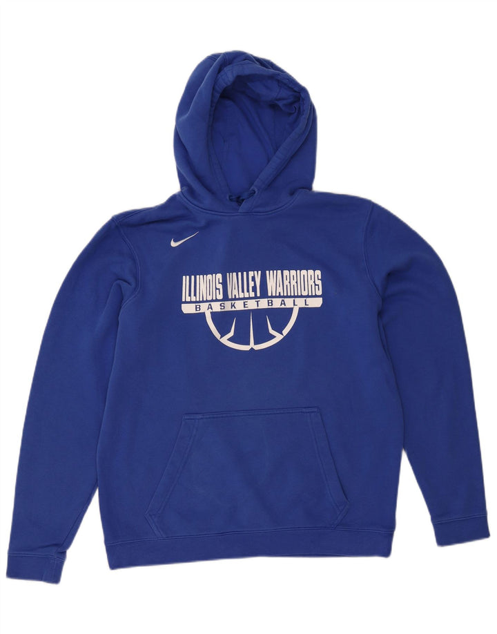 NIKE Mens Graphic Hoodie Jumper Medium Blue Cotton Vintage Nike and Second-Hand Nike from Messina Hembry 